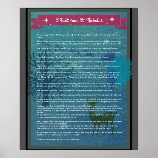 een bezoek van het Poster van St. Nicholas - Holid (Voorkant)