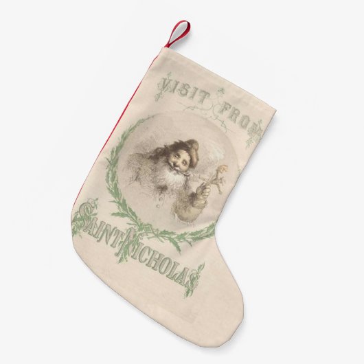 Een bezoek van Sint-Nicolaas Kleine Kerstsok (Voorkant (Hangend))