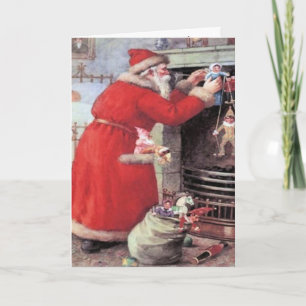 Een bezoek van St. Nicholas Feestdagen Kaart