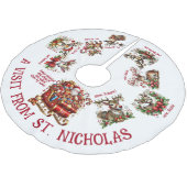 Een bezoek van St. Nicholas Kerstboom Rok (Gekanteld)