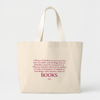 Een bibliotheek van wijsheid is waardevoller grote tote bag