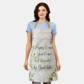 Een biddende vrouw (crème) schort (Gedragen)