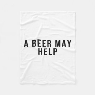 Een biertje kan helpen fleece deken