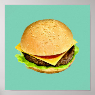 Een Big Juicy Cheeseburger Foto Poster