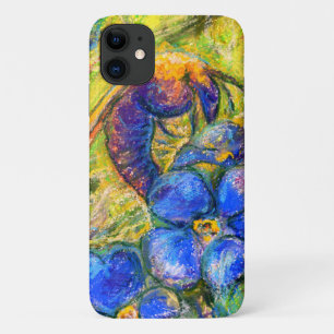 Een bijen en vergeet-me-niet-bloemen iPhone 11 hoesje
