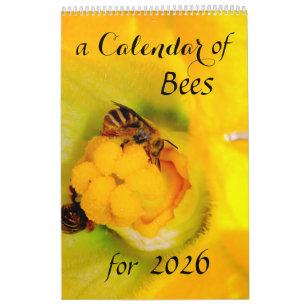 Een bijenkalender voor 2025 - 11 x 14¼ inch kalender