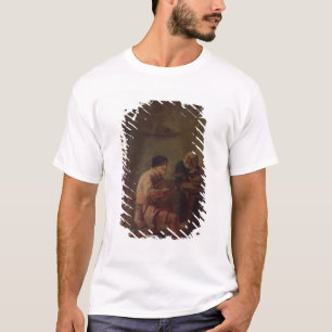 Een binnenland met figuren t-shirt