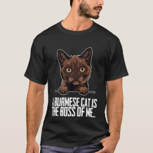 Een Birmaanse kat is de baas van mij T-shirt