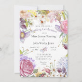 Een Bit Boho Floral Sunny Wedding Uitnodiging (Voorkant)