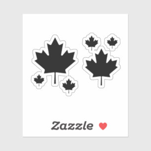 Een Black Maple Leaf Graphic, Canada, Canadees, es Sticker