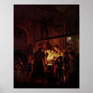Een Blacksmith-winkel, 1771 Poster