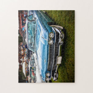 Een blauw 1959 Cadillac Eldorado Biarritz. Legpuzzel