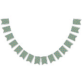 Een blauw en groen patroon op een groene achtergro vlaggetjes (Alle)