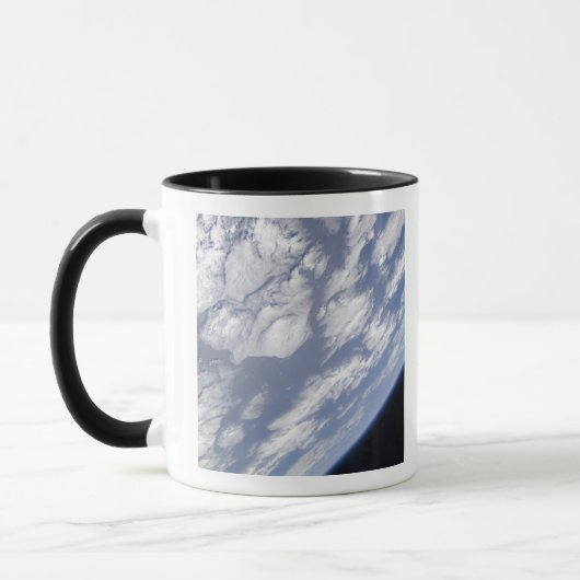 Een blauw en wit deel van de aarde mok (Links)