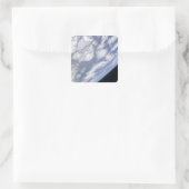 Een blauw en wit deel van de aarde vierkante sticker (Tas)