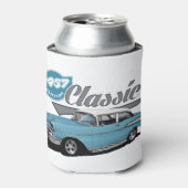 Een blauw Klassiek Blikjeskoeler (Blikje Voorkant)