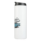 Een blauw Klassiek Thermosbeker (Geroteerd rechts)