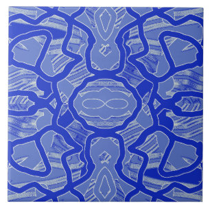 Een blauw kleurenpatroon tegeltje