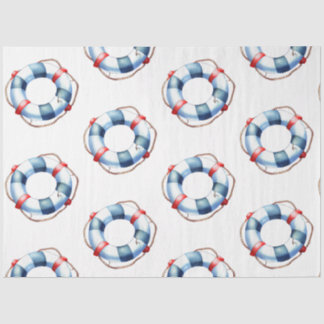 Een  blauw Nautical Series Design 5 Tissuepapier