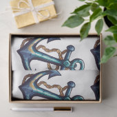 Een blauw ontwerp uit de Nautical Series 11 Tissuepapier (Geschenk)