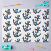 Een blauw ontwerp uit de Nautical Series 11 Tissuepapier (Craft)