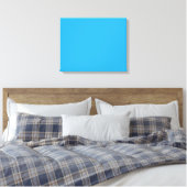 Een blauw vierkant omlijst door een witte rand, pr canvas afdruk (Insitu (Slaapkamer))