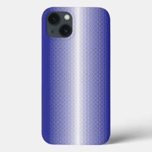 Een blauw-wit gestreepte achtergrond iPhone 13 hoesje