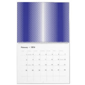 Een blauw-wit gestreepte achtergrond kalender (Feb 2026)
