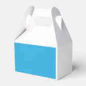 Een blauwe achtergrond met een bedankdoosjes (Voorkant Zijde)