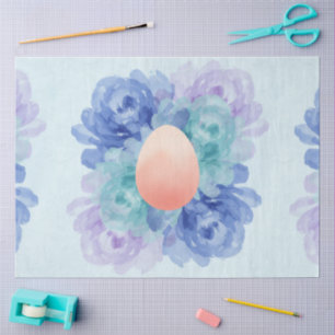Een blauwe en roze paasseriereeks ontwerp #2 tissuepapier