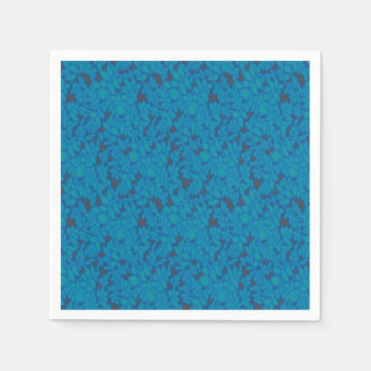 Een blauwe en zwarte achtergrond met een patroon servet (Voorkant)