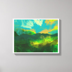 een blauwe hemel canvas afdruk