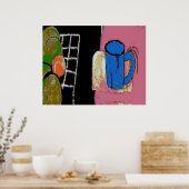 Eén blauwe Mok Poster (Keuken)