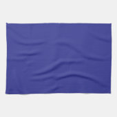Een blauwe muur met een klok theedoek (Horizontaal)