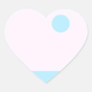 Een blauwe stip of een blauwe maan? hart sticker