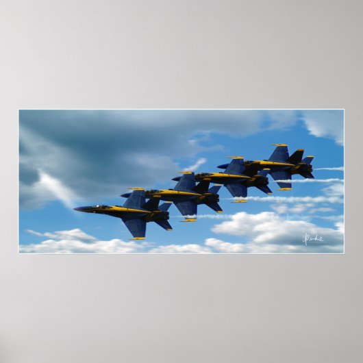 Een blauwe streep poster (Voorkant)