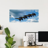 Een blauwe streep poster (Thuiskantoor)