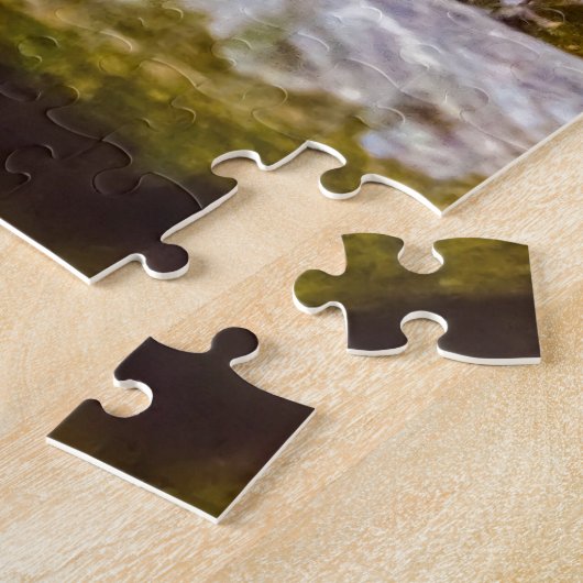 Een blauwe tit in het bad legpuzzel (Zijkant)