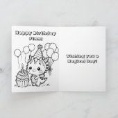 Een Blauwgroen en Gouden Draak Gepersonaliseerde J Kaart (Binnen)