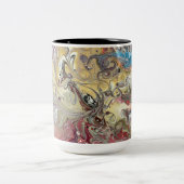 Een blauwgroen en roze mok (Center)