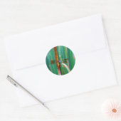 Een blauwgroen eyed Dragonfly met staarten Ronde Sticker (Envelop)