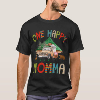 Eén blije moederkampeerder 1e verjaardag jongen ka t-shirt