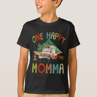 Eén blije moederkampeerder 1e verjaardag jongen ka t-shirt
