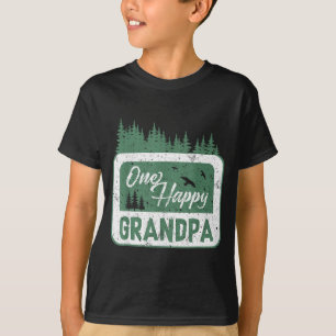 Eén blije opa-camper 1e verjaardag Camng Beer T-shirt
