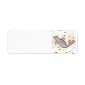 Een blije zeeen leeuw etiket (Voorkant)