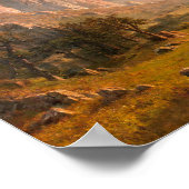 Een blik op de vallei van Yosemite Poster (Hoek)