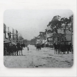 Een blik op West op Flagler Street Muismat