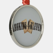 Een blik van 4 elf Logo Metalen Ornament (Rechts)