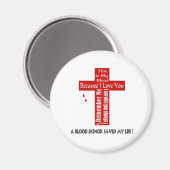 Een bloeddonor magneet (Voorkant / Achterkant)