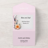 Een bloeiende liefde onder de kersenbomen all in one uitnodiging (Buitenkant)